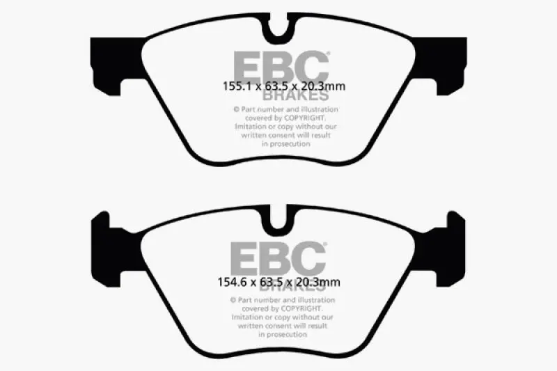 Ebc Ultimax2 Front Brake Pads For 2011+ Bmw 528I Turbo (F10 Chassis, 2.0L) 1