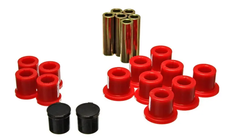 Energy Suspension Rear Spring Isolator Bushing Kit – Red Polyurethane 1