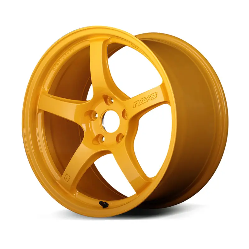 Gram Lights 57Cr 17X9.0 +12 Offset 5X114.3 Machined Yellow Alloy Wheel 1
