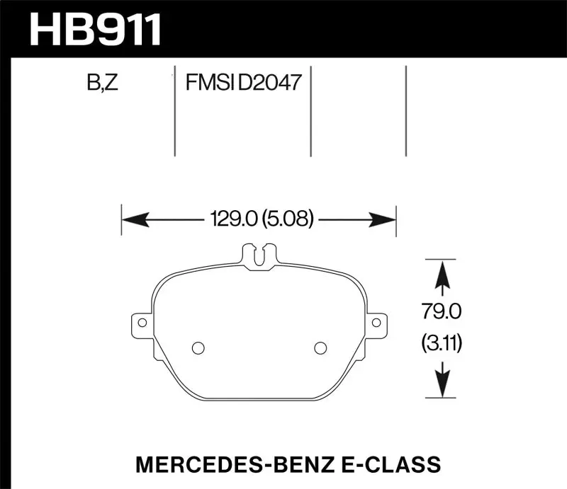 Hawk Performance Ceramic Rear Brake Pads – Designed For 2017–2018 Mercedes-Benz E43 Amg 4Matic With 3.0L Turbocharged Engine 1