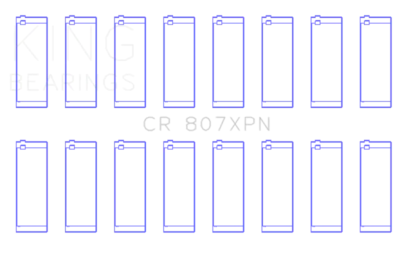 King Tri-Metal Performance Rod Bearing Set – Sbc 262–400Ci, Size 001, Chevrolet Small Block Compatible 1