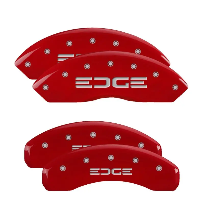 Mgp Engraved Front Caliper Covers – Red Finish With Silver Accent 1