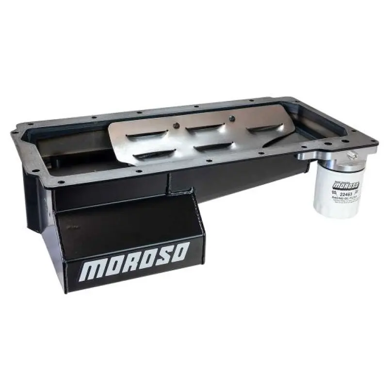 Moroso Ls/Dart Ls Next Skirted Wet Sump Oil Pan – 7-Quart Capacity, 6-Inch Depth, Steel Construction For Gm Trucks 1