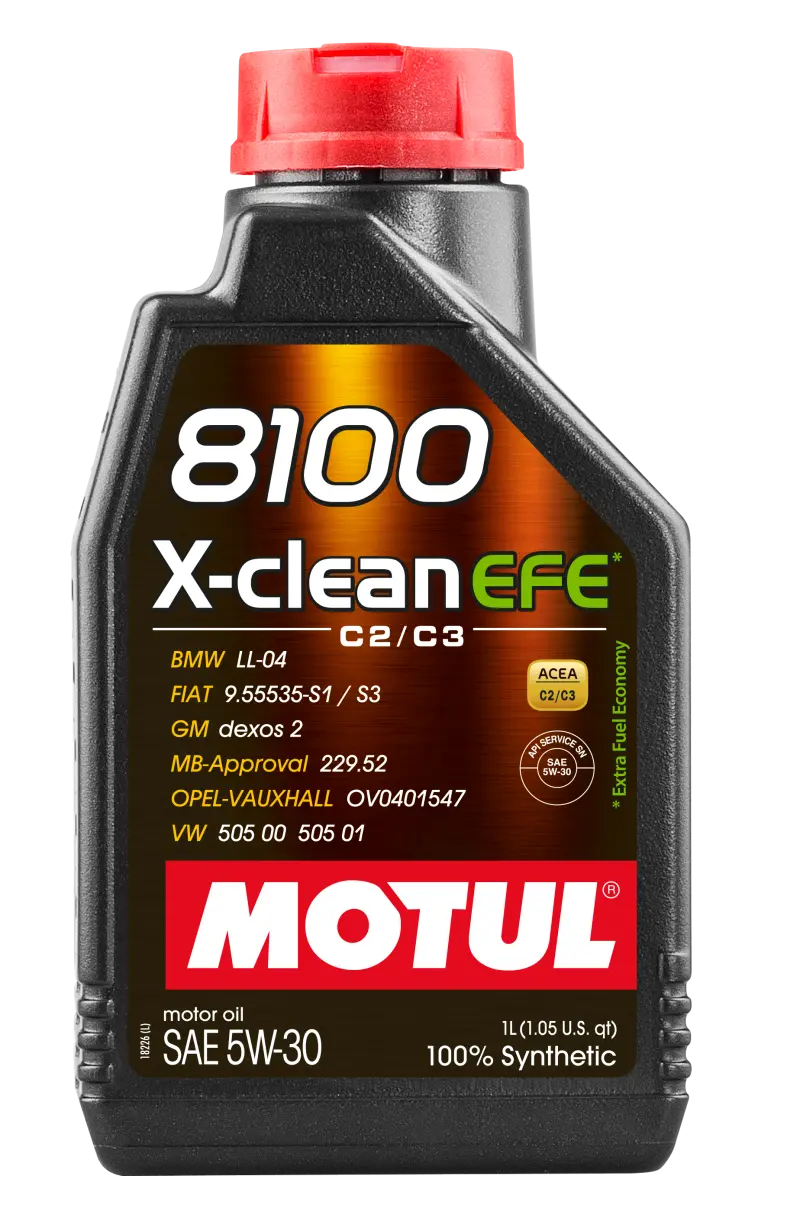 Motul 8100 X-Clean Efe 5W-30 Full-Synthetic Engine Oil – 1 Liter 1