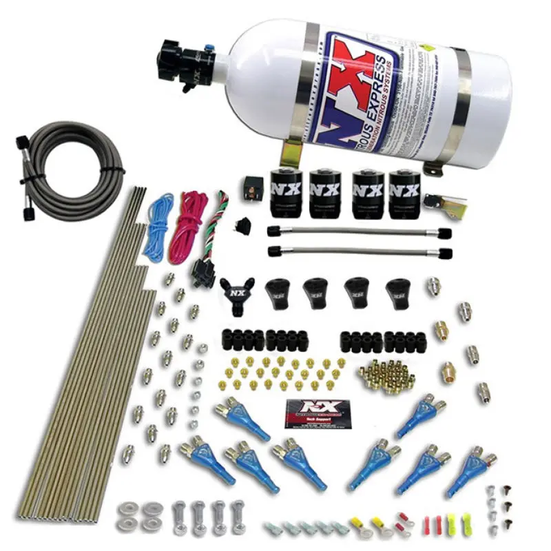 Nitrous Express Pro-Shot Nitrous System – 4-Solenoid Kit (200–600 Hp), Includes 10-Lb Bottle 1