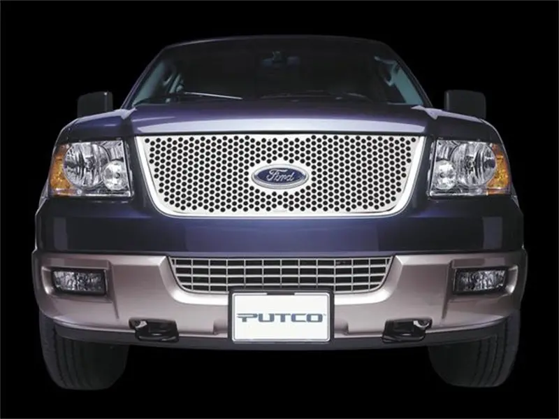 Putco Stainless Steel Honeycomb Grille With Logo Cutout For 1999–2003 Ford F-150 1