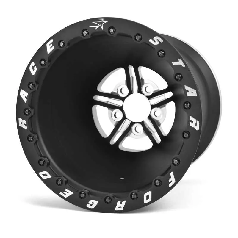 Race Star 63 Pro Forged 16X16 Dbl Pro Mod 5X5.50 Bc / 4.00 Bs Wheel - Black Anodized/Machined 1