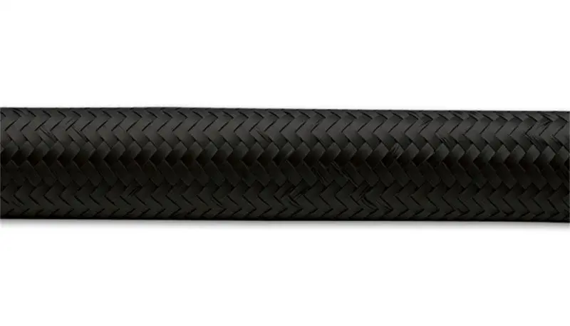 Vibrant -8 An Black Nylon Braided Flex Hose (20 Foot Roll) 1