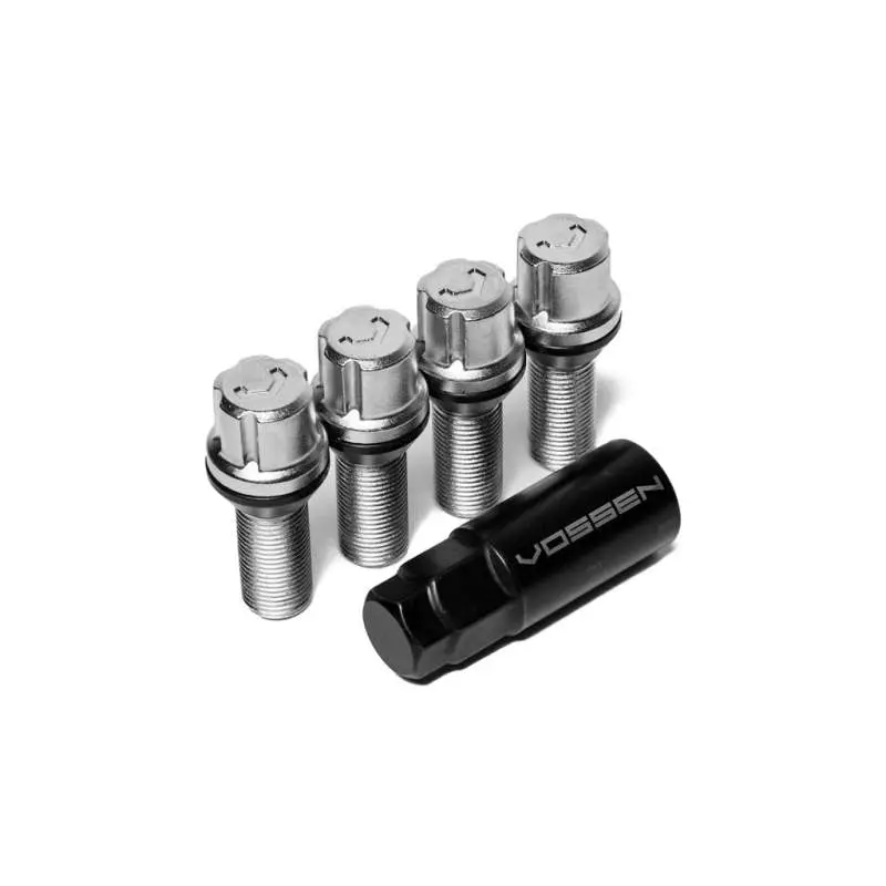 Vossen 28Mm Cone-Seat Lock Bolts – M14X1.25, 17Mm Hex, Silver (4-Piece Set) 1
