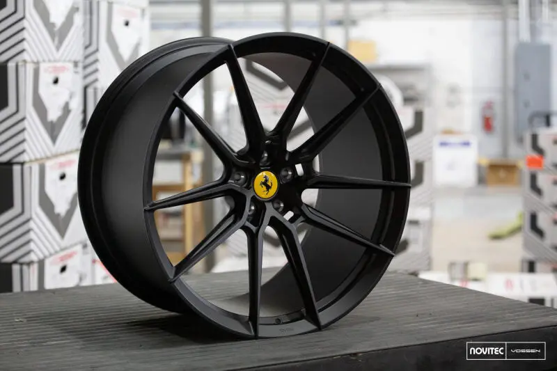 Vossen X Novitec Nf9 Satin Black Rear Wheel For Ferrari California – 21X12 Inches, 5X114.3, Et45 Offset 1
