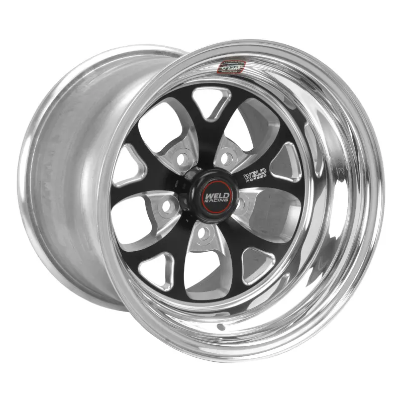 Weld S76 Forged Black Aluminum Wheel – 15X10.33In, 5X4.75In Bolt Pattern, 5.5In Backspace, Low-Profile Bead Seat 1
