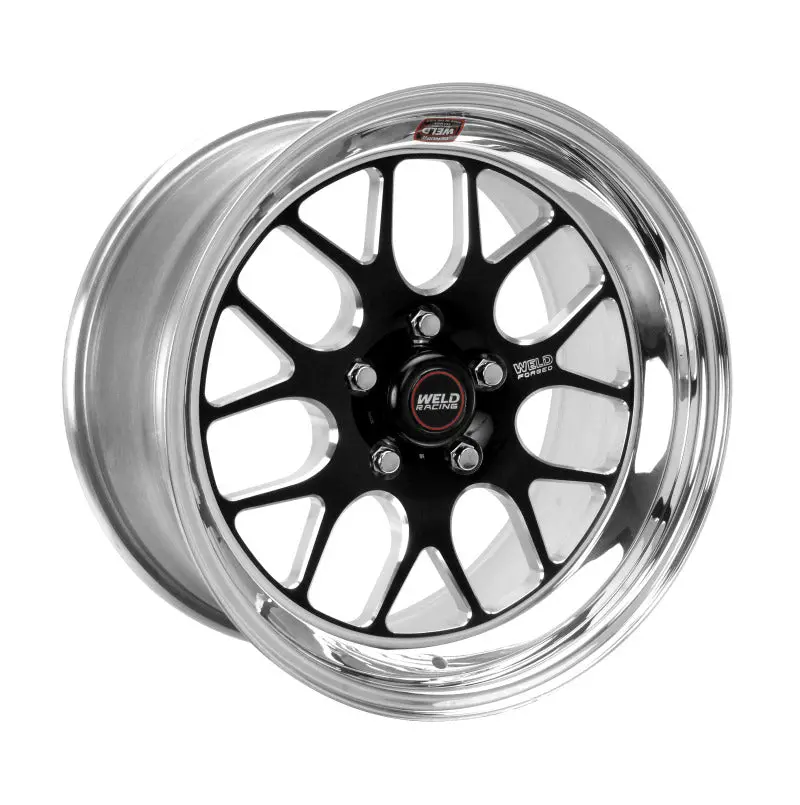 Weld S77 Non-Beadlock Black Racing Wheel – 17X10.5", 5X4.75", 5.9" Backspace, Low-Pad Design 1