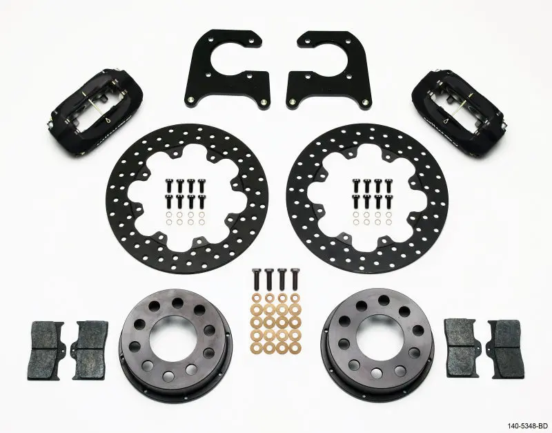 Wilwood Forged Dynalite Rear Drag Brake Kit – Drilled Rotors With Lamb End Mounts & .690" Studs 1