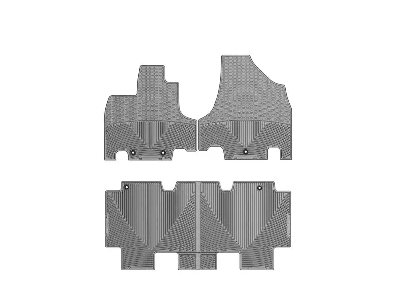 Wt Custom-Fit Rubber Floor Mats – Front Row, Grey 1